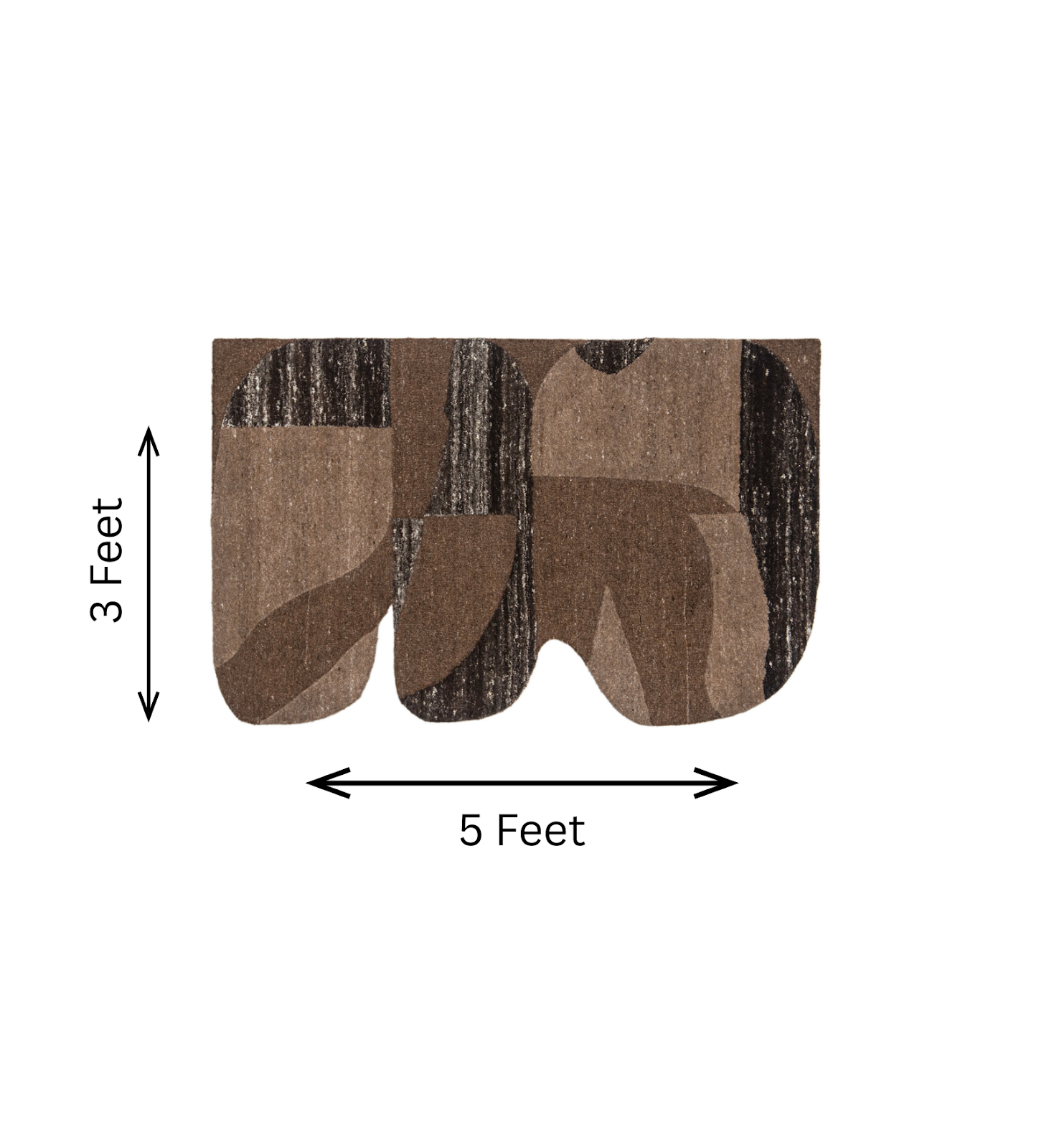 Taupe & Charcoal Abstract Arch Wool Wall Art 2