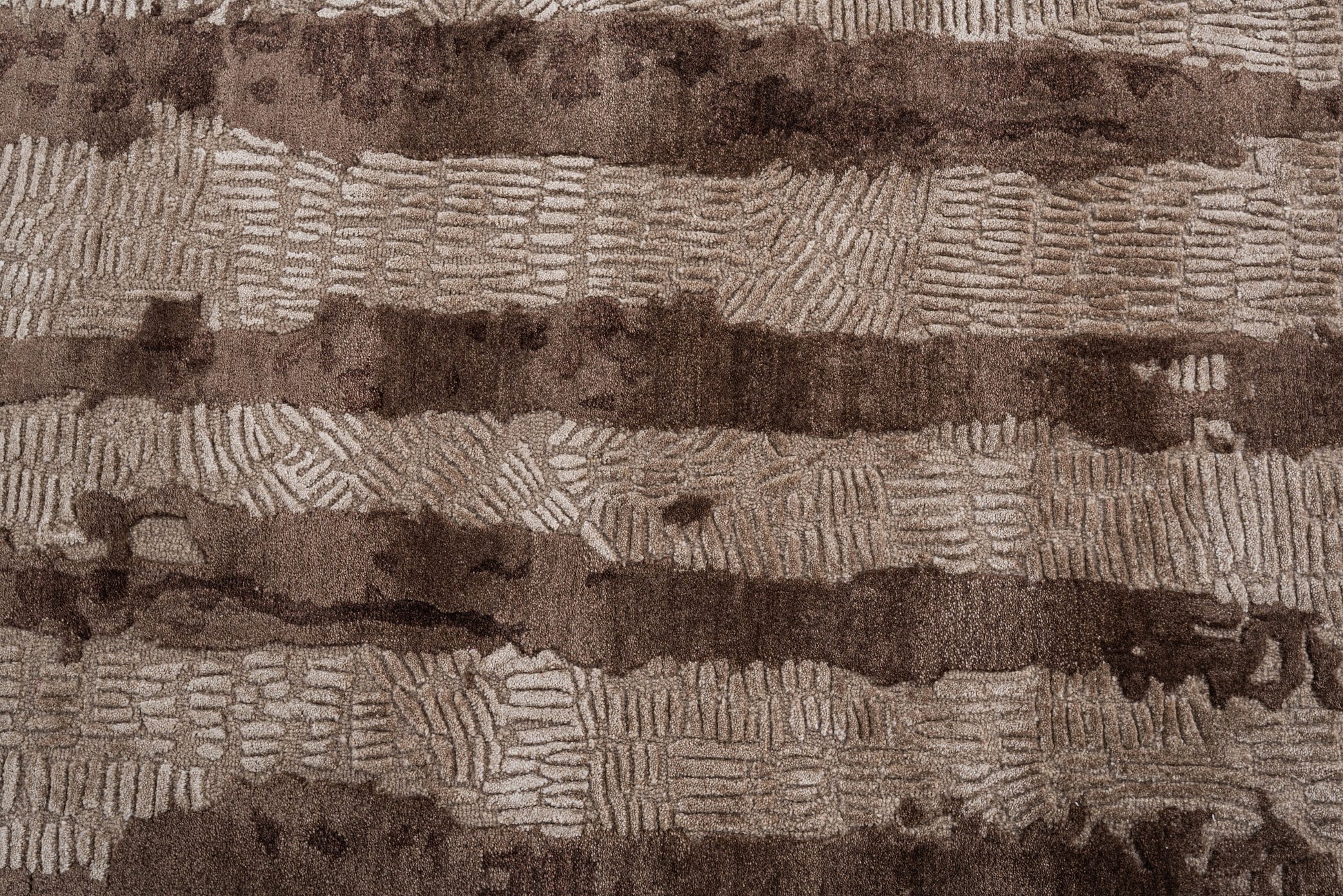 Smoke handmade wool and silk rug