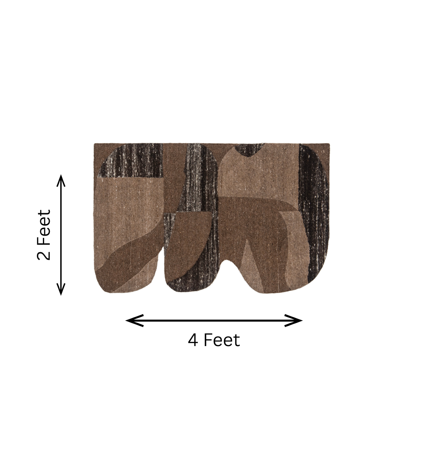 Taupe & Charcoal Abstract Arch Wool Wall Art 1