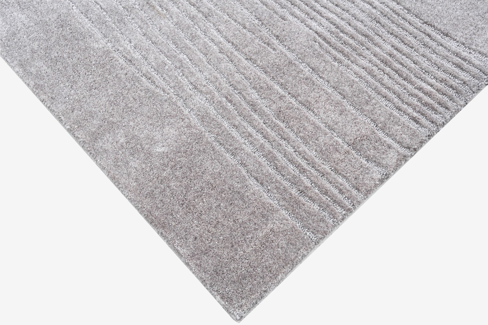 Ivory & Beige Abstract Wave Wool & Silk Rug — Square 4