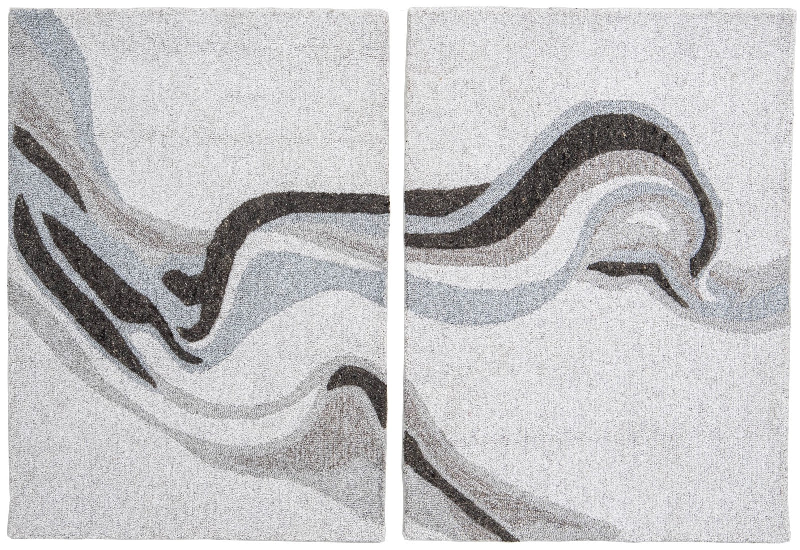 Ivory & Beige Linear Stripe Wool Wall Art 10