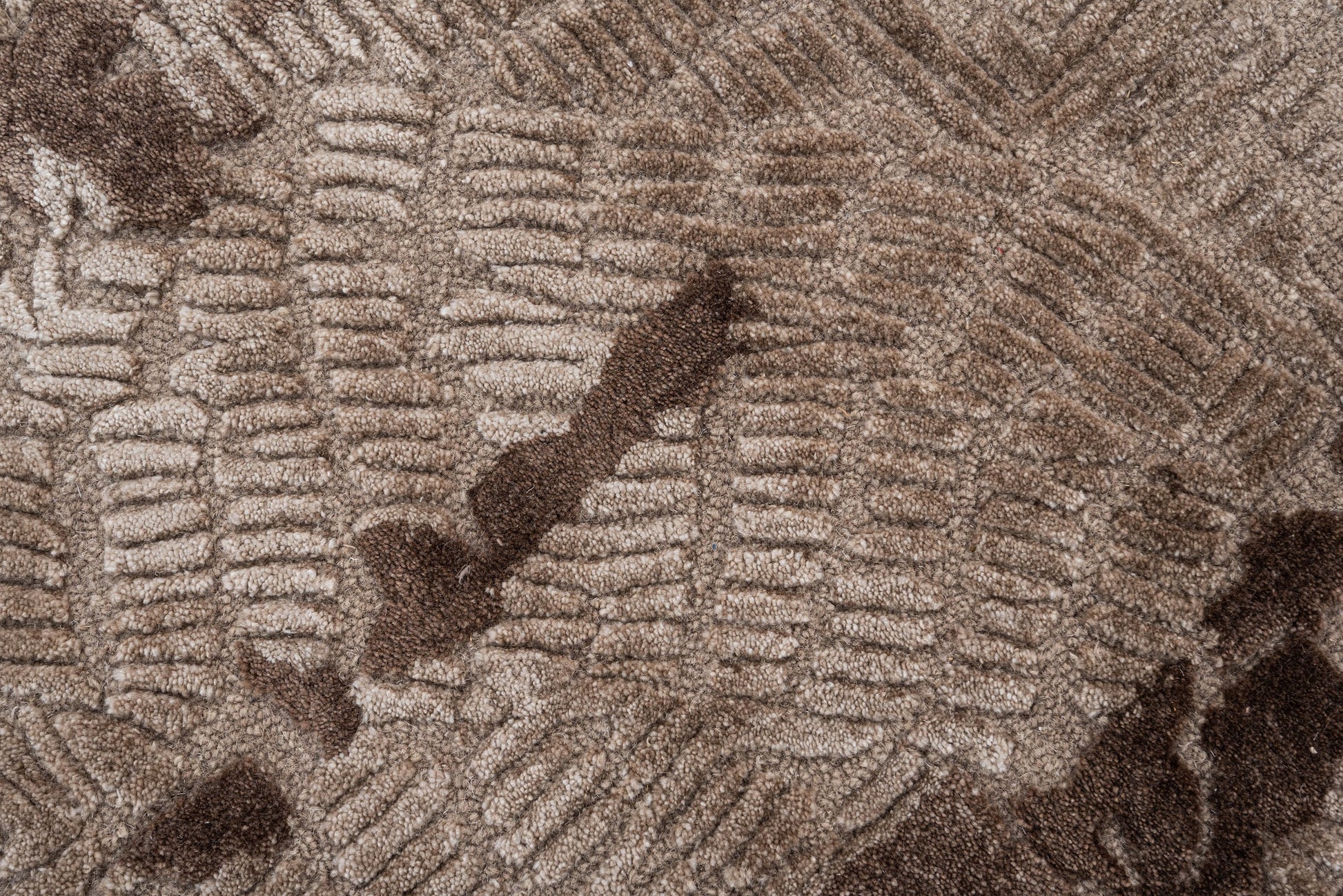 Smoke handmade wool and silk rug