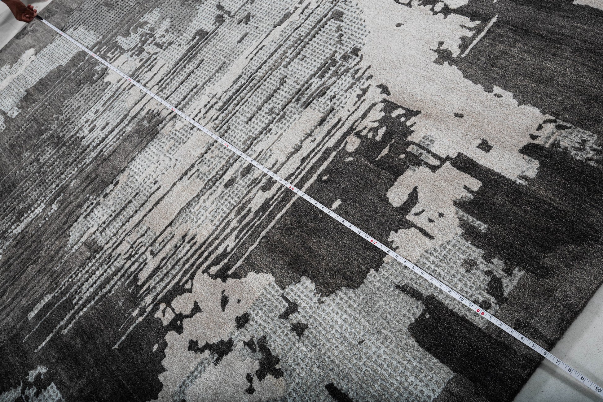 Walnut handmade wool and silk rug