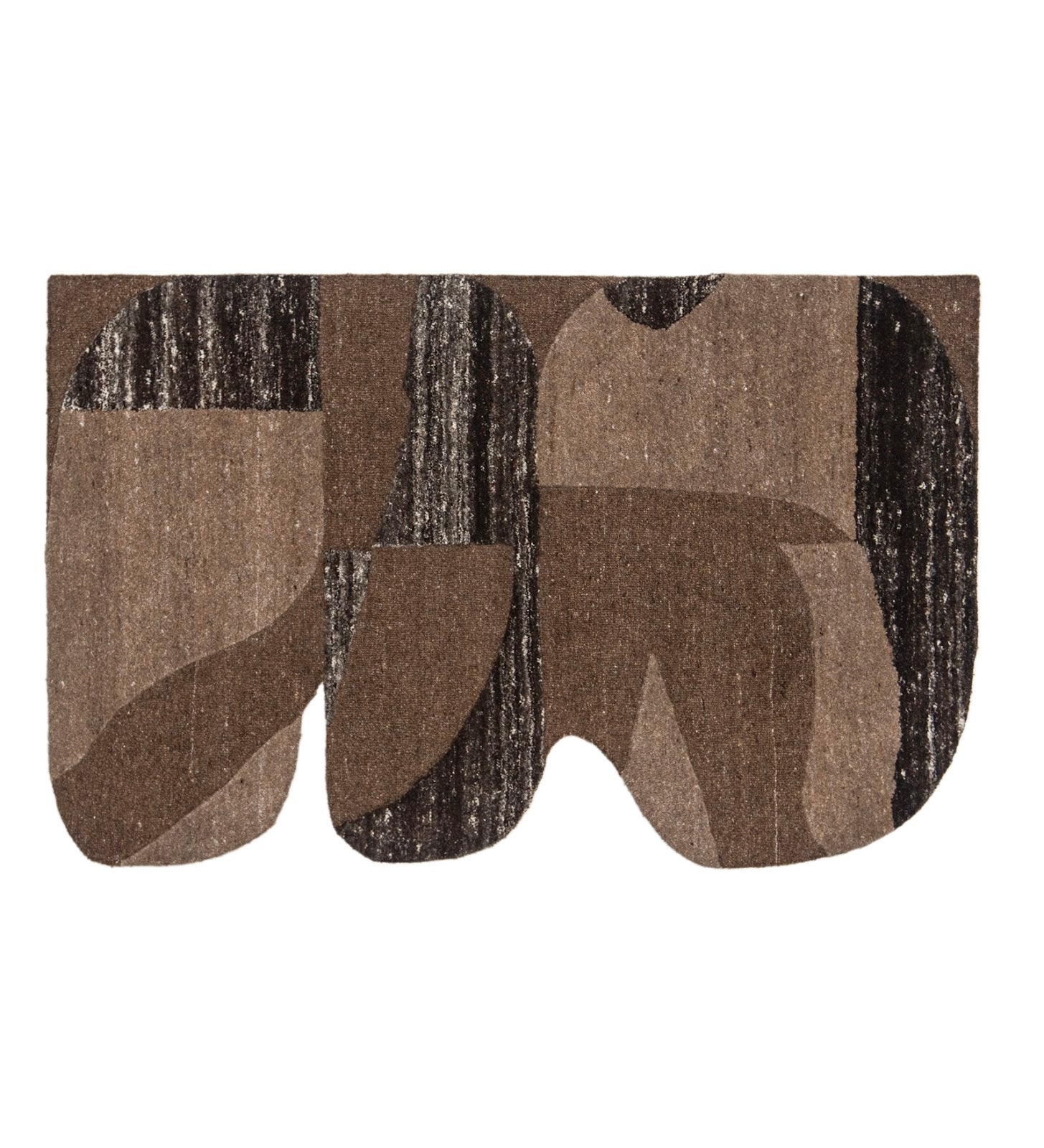 Taupe & Charcoal Abstract Arch Wool Wall Art 10