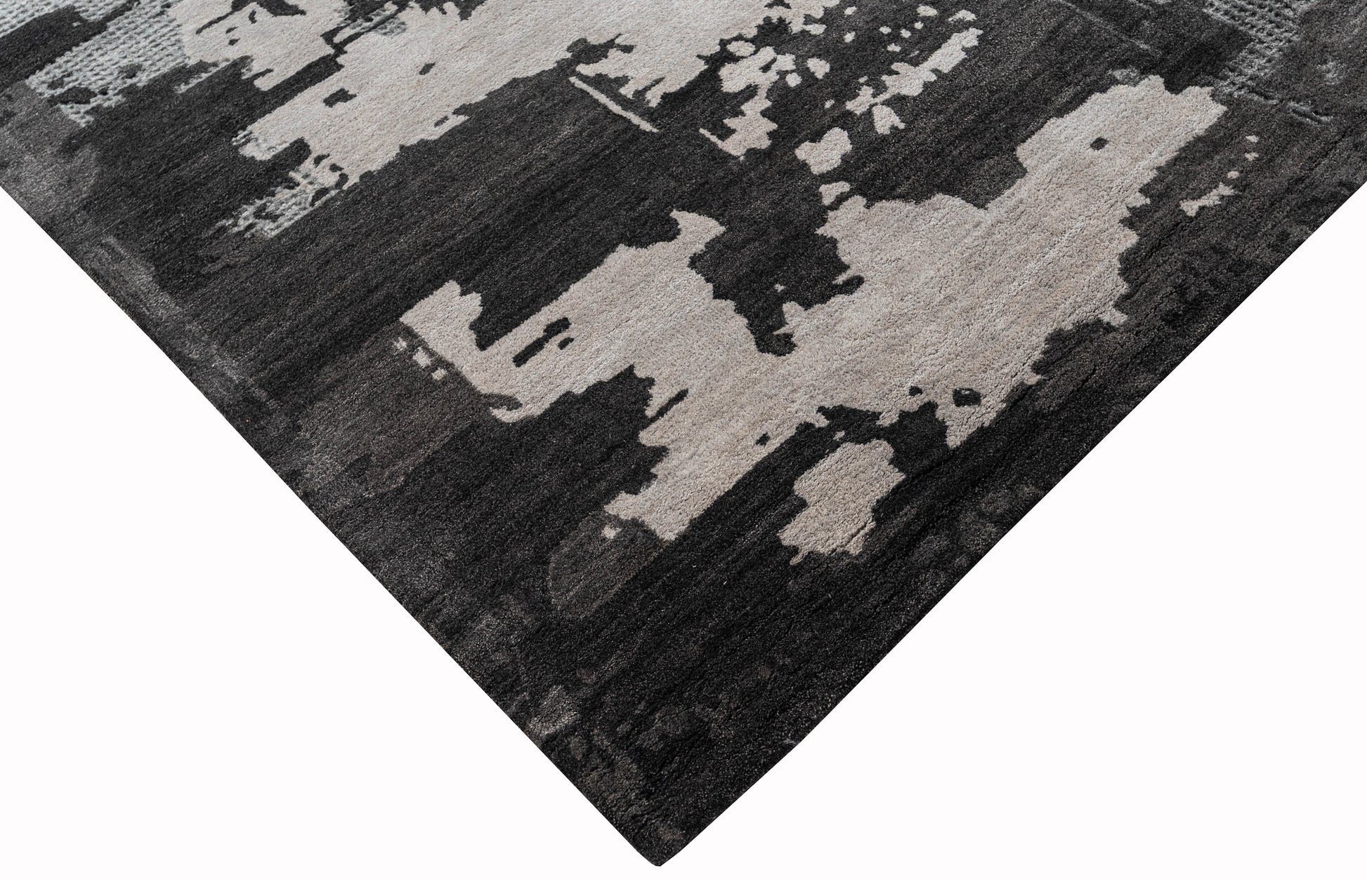 Walnut handmade wool and silk rug