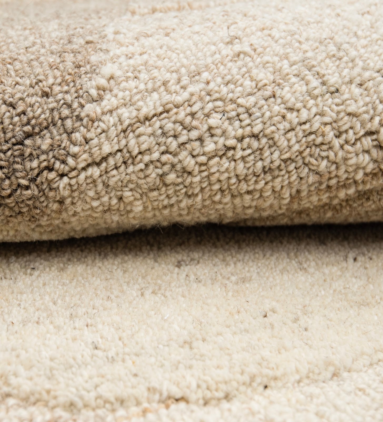Beige & Tan Circle Stripe Wool Wall Art, Scalloped Edge 4