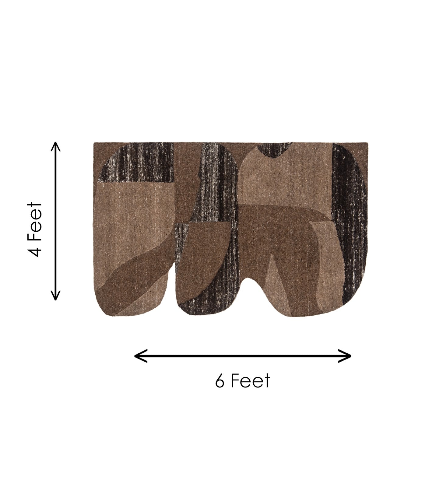 Taupe & Charcoal Abstract Arch Wool Wall Art 7