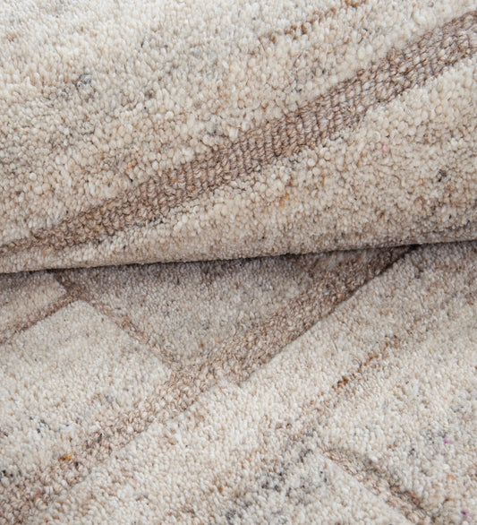 Ivory & Beige Linear Stripe Wool Wall Art 4
