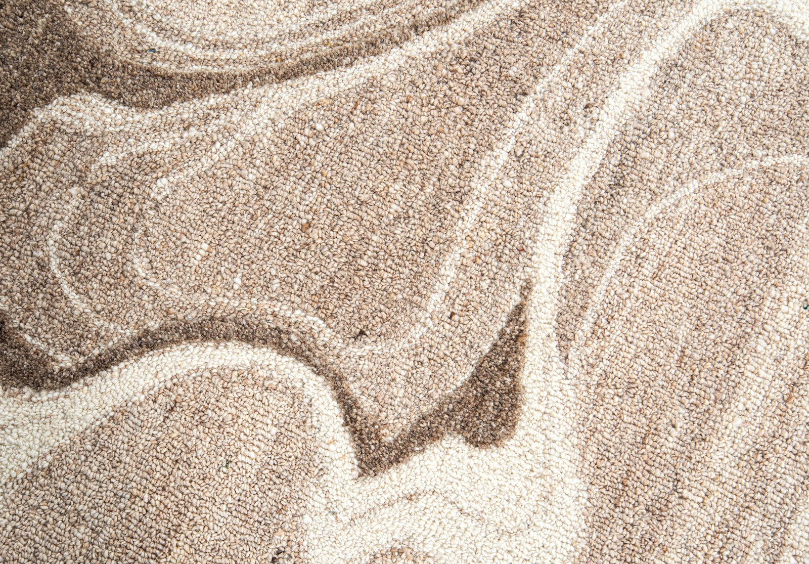 Ivory & Beige Abstract Marble Swirl Wool Wall Art (2-Panel Set) 6