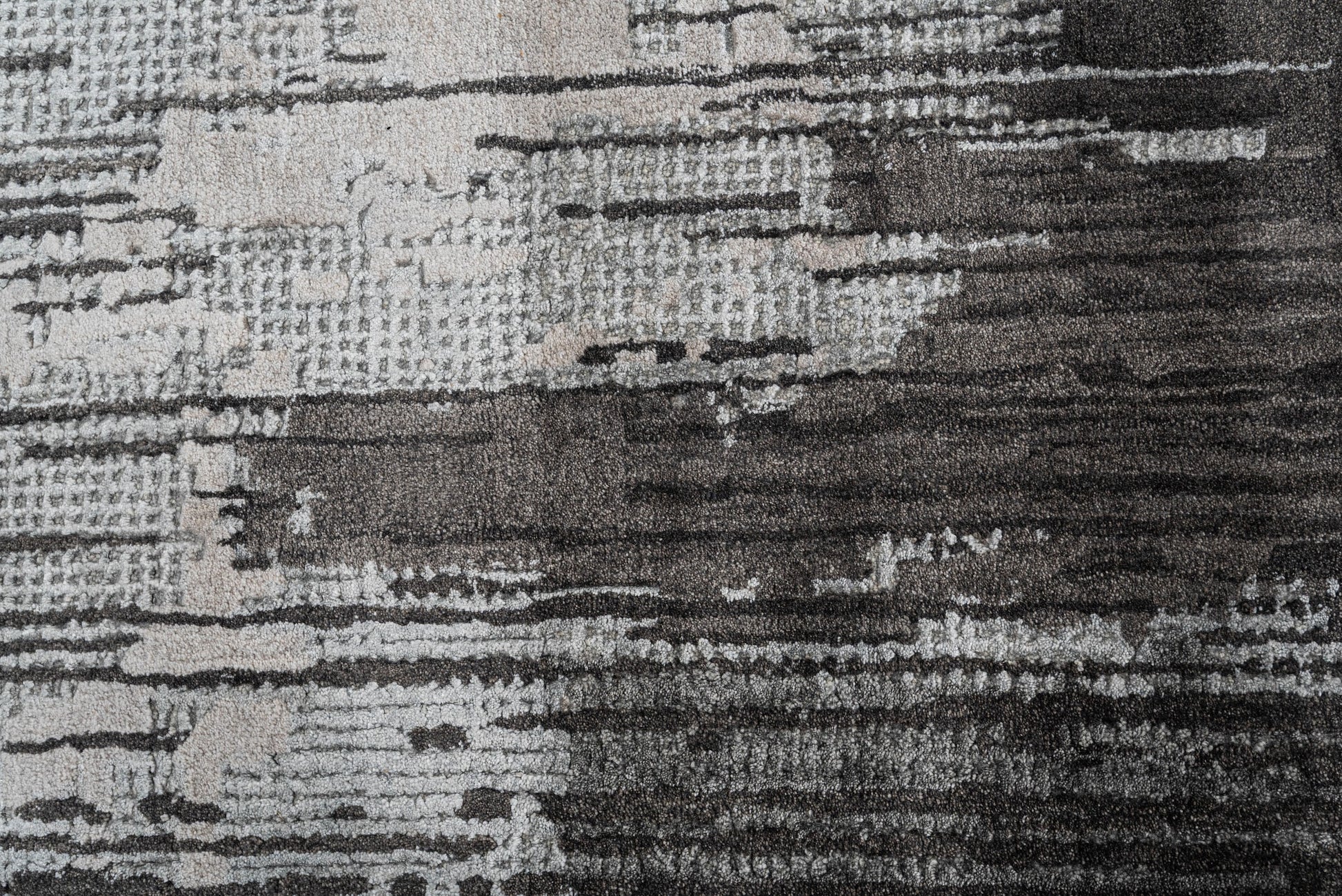 Walnut handmade wool and silk rug