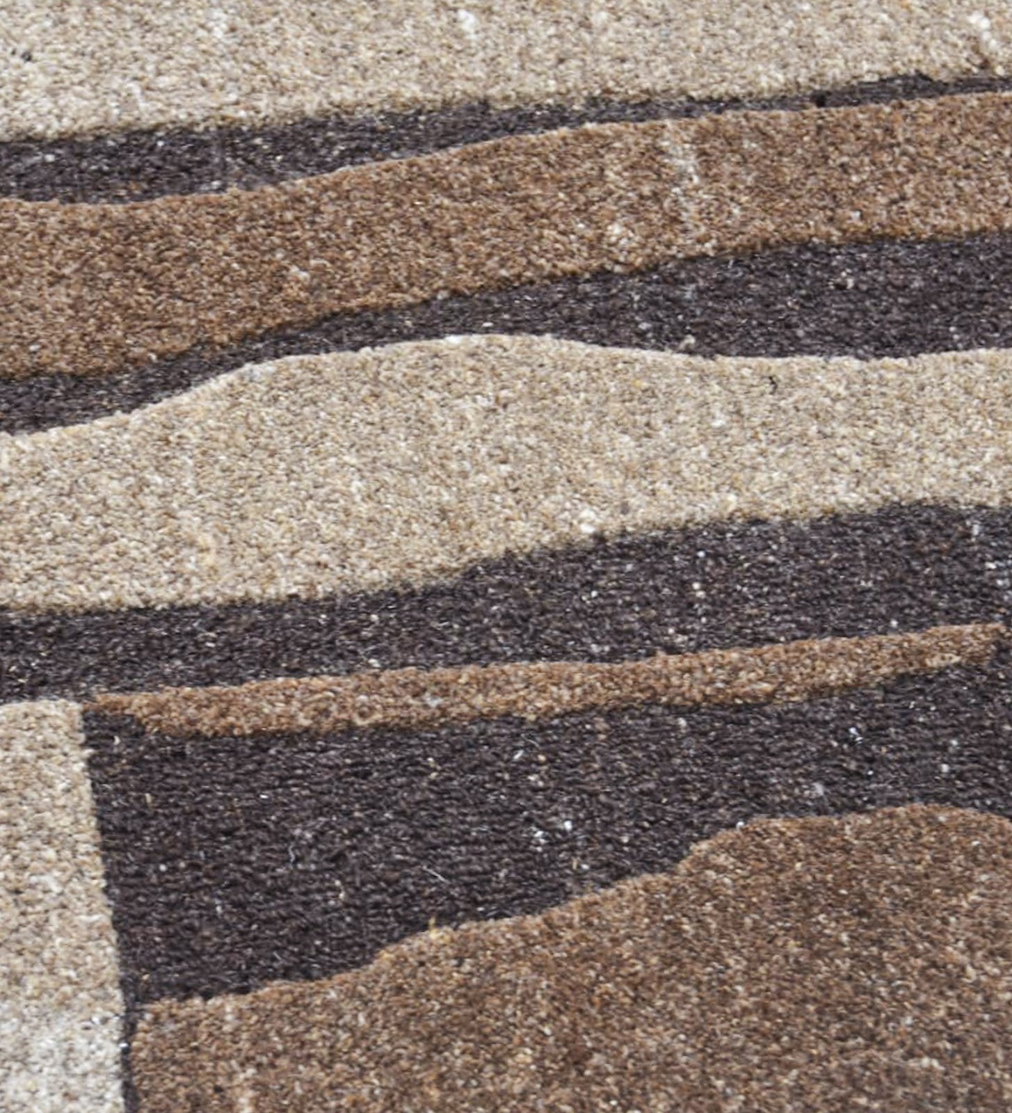 Brown & Beige Abstract Terraced Wool Wall Art 8
