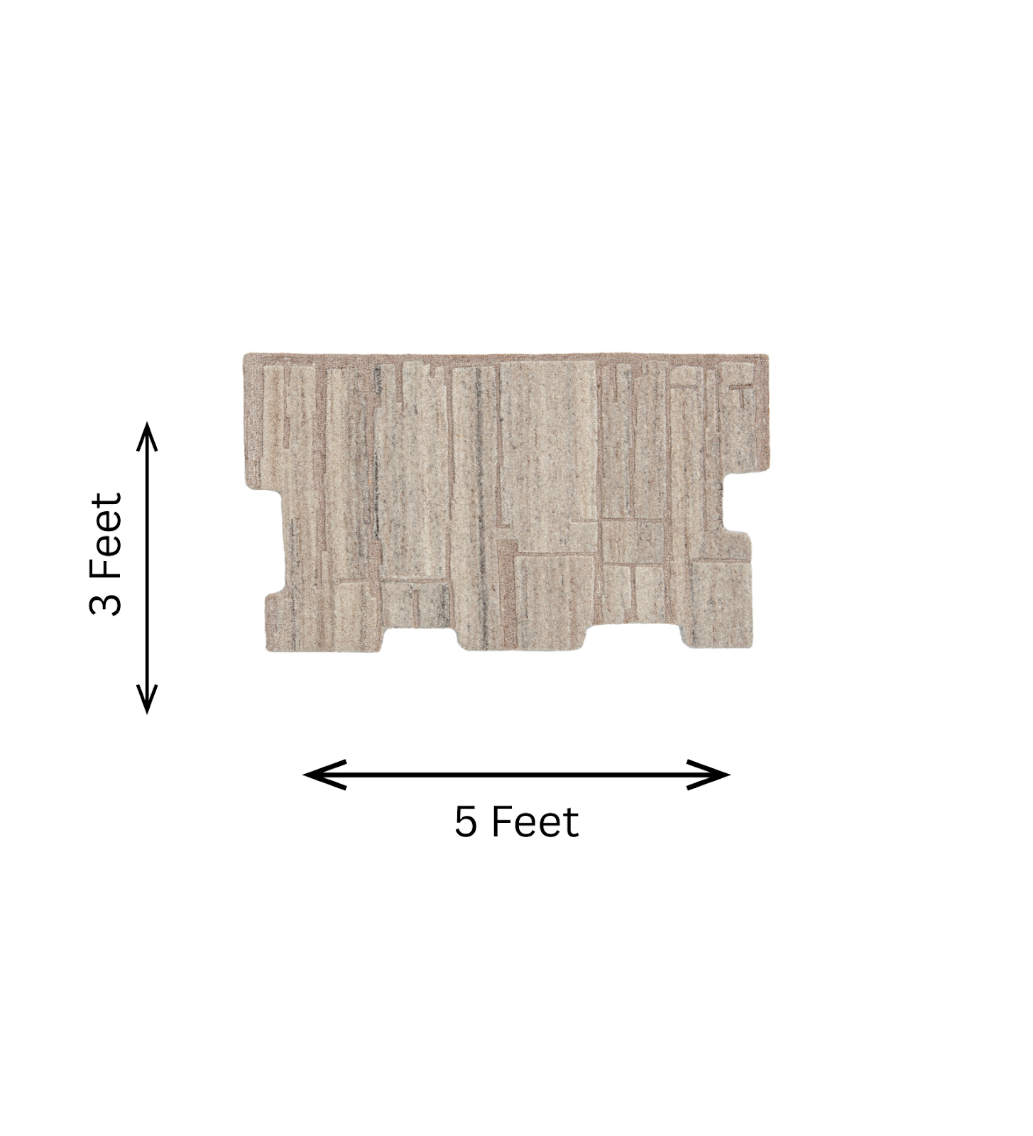 Ivory & Beige Linear Stripe Wool Wall Art 1