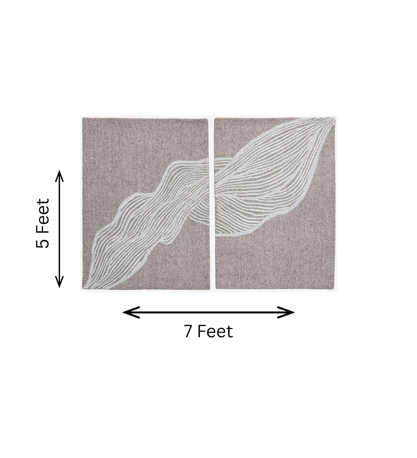 Ivory & Grey Abstract Branch Wool Wall Art 5