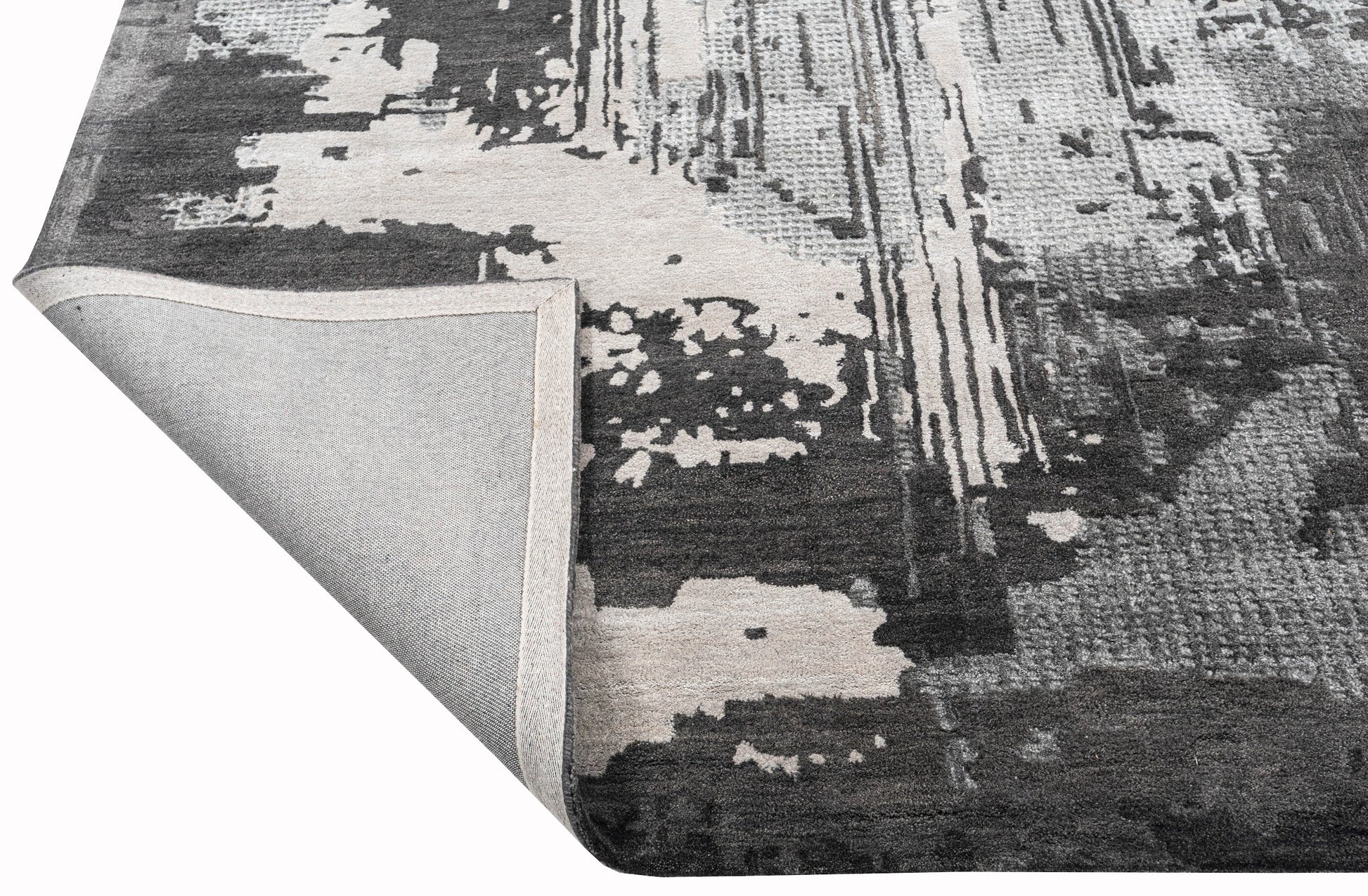 Walnut handmade wool and silk rug
