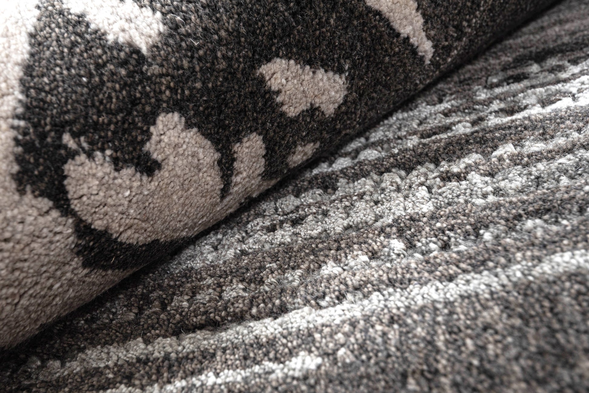 Walnut handmade wool and silk rug