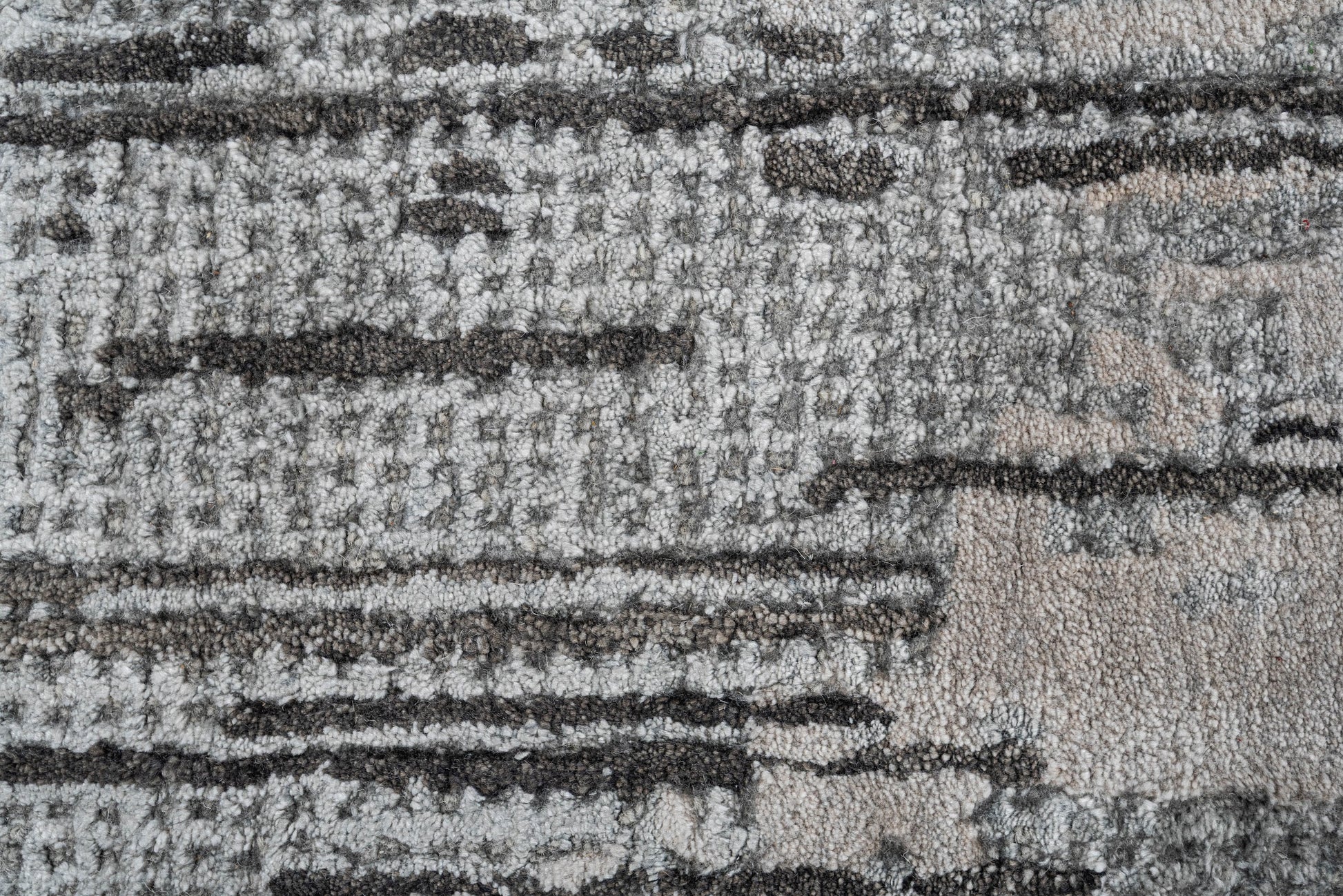 Walnut handmade wool and silk rug