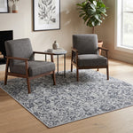 Olive Green Vintage Floral Medallion Wool Rug Square